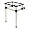 Kingston Brass Templeton 24" x 20-3/8" x 33-3/16" Acrylic Console Sink Legs, Black VAH282033MB - alternate 1